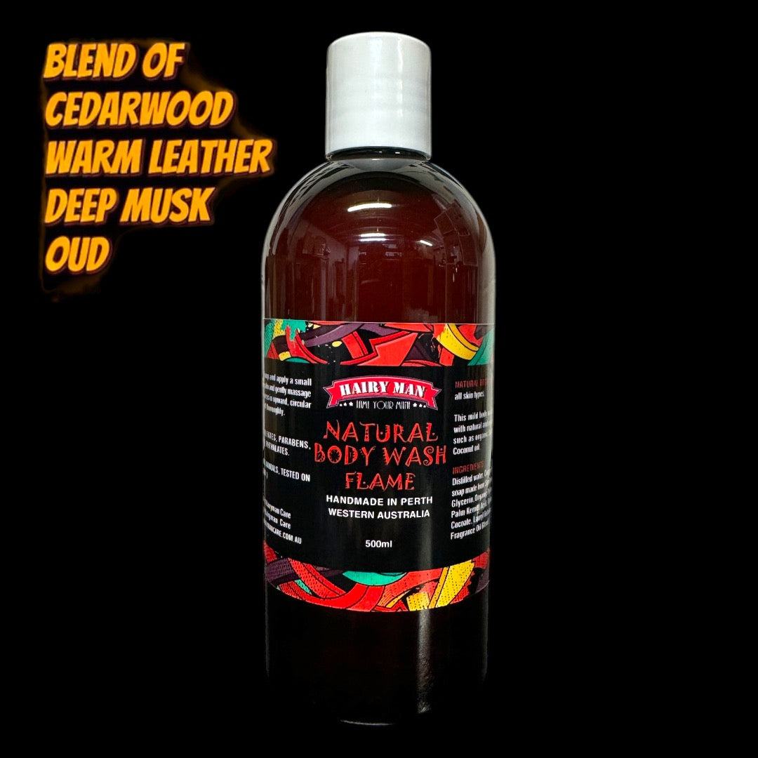 Natural Bodywash 500ML - Flame - Hairy Man Care