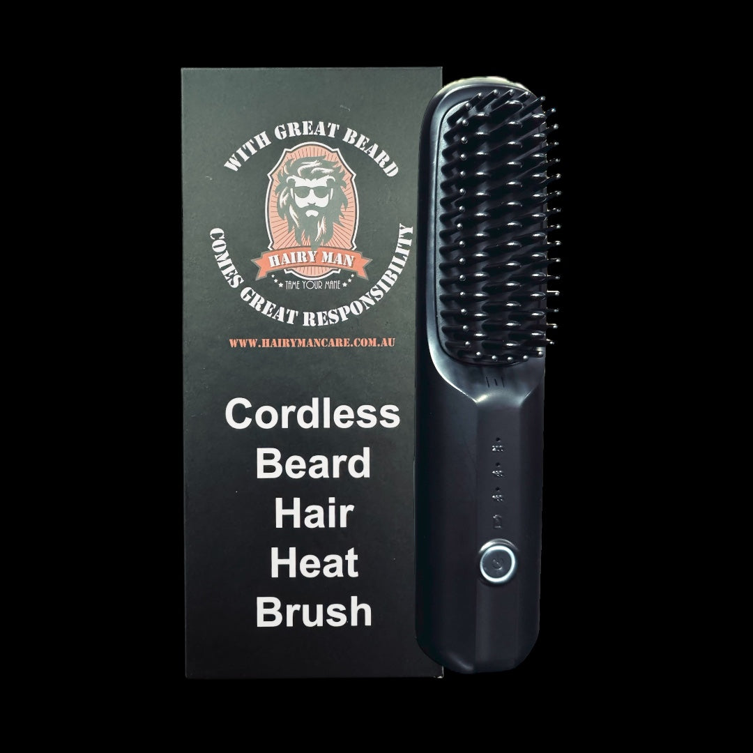 Cordless Beard Straightening Heat Brush - Hairy Man Care