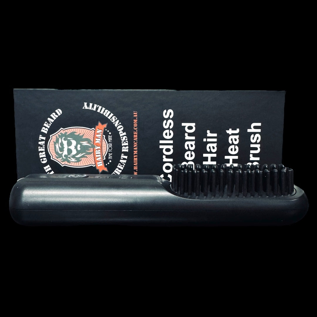 Cordless Beard Straightening Heat Brush - Hairy Man Care