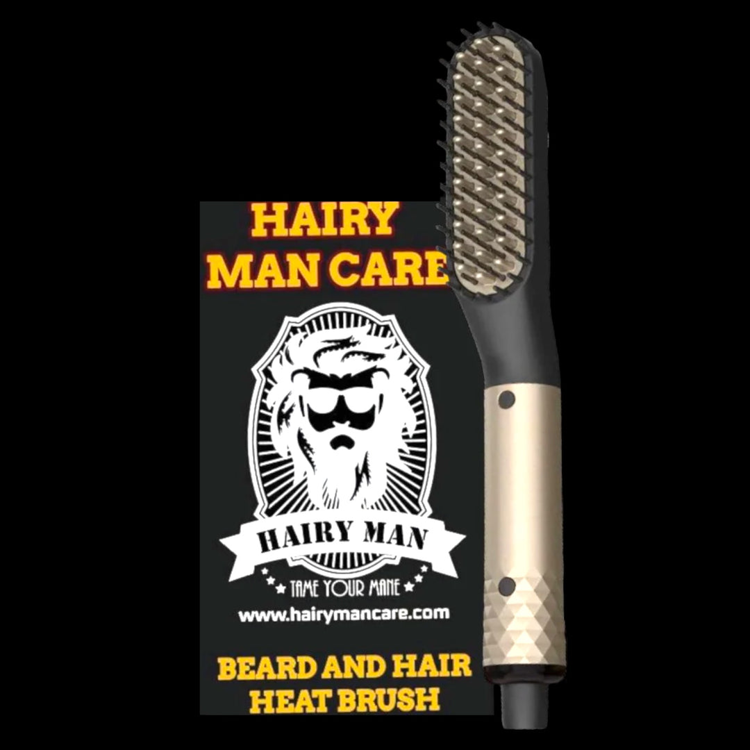 beard straightener |beard heat brush|beard struggle|beard and hair heat brush