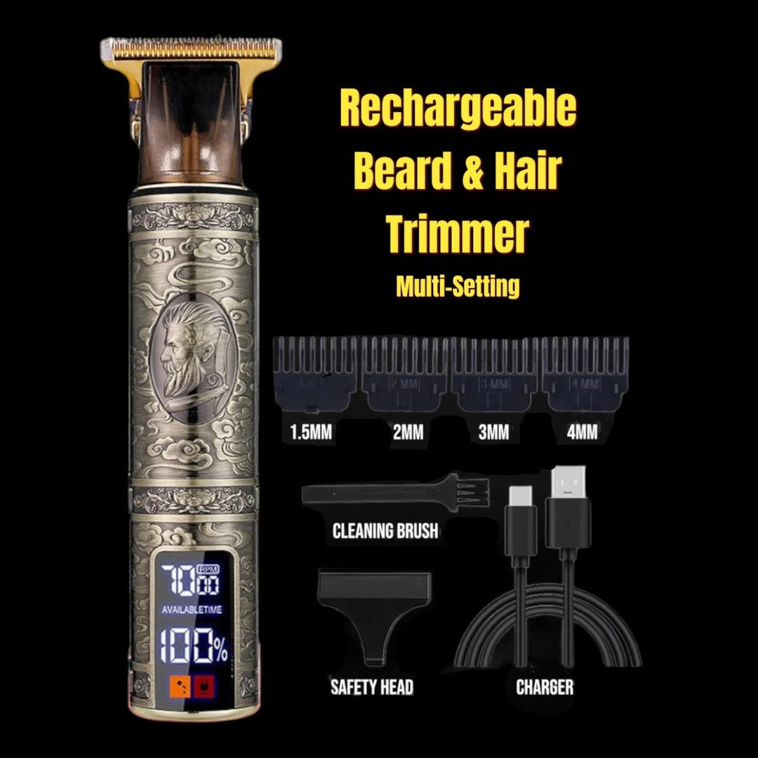 Beard And Hair Trimmer - Salon Grade - Cordless And Rechargeable - Hairy Man Care